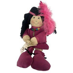 1998 Spirit Beanies Gail Coomes Handmade Doll W Tag Native American Style 12 in